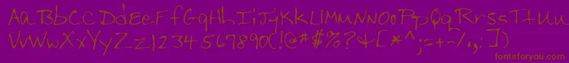 Шрифт Lehn206 – коричневые шрифты на фиолетовом фоне