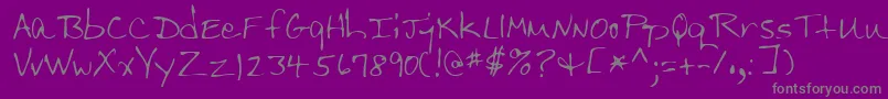 Lehn206 Font – Gray Fonts on Purple Background