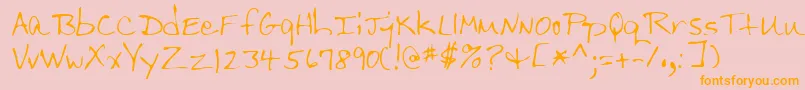 Lehn206 Font – Orange Fonts on Pink Background