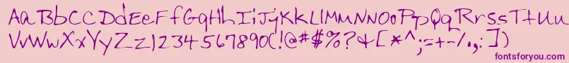 Шрифт Lehn206 – фиолетовые шрифты на розовом фоне