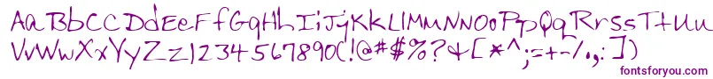 Шрифт Lehn206 – фиолетовые шрифты на белом фоне