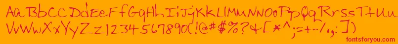 Шрифт Lehn206 – красные шрифты на оранжевом фоне