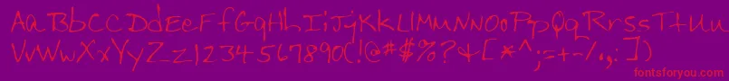 Lehn206 Font – Red Fonts on Purple Background