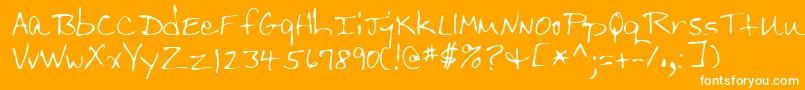 Lehn206 Font – White Fonts on Orange Background