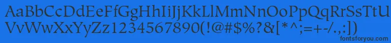 HiroshigestdBook Font – Black Fonts on Blue Background