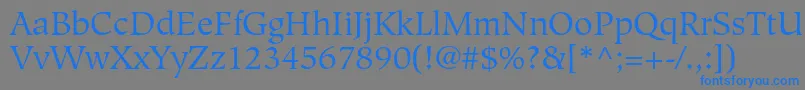 Шрифт HiroshigestdBook – синие шрифты на сером фоне
