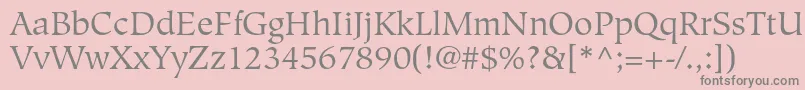 HiroshigestdBook Font – Gray Fonts on Pink Background