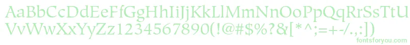 HiroshigestdBook Font – Green Fonts on White Background