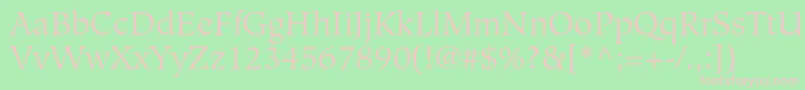 HiroshigestdBook Font – Pink Fonts on Green Background