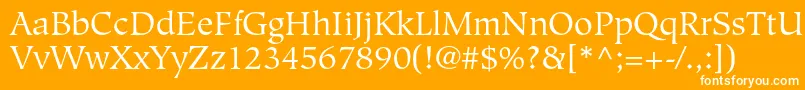 HiroshigestdBook Font – White Fonts on Orange Background