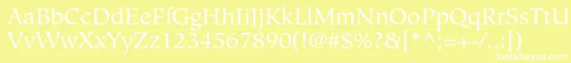 HiroshigestdBook Font – White Fonts on Yellow Background