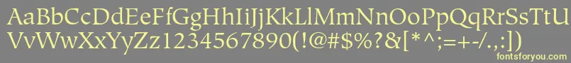 HiroshigestdBook Font – Yellow Fonts on Gray Background