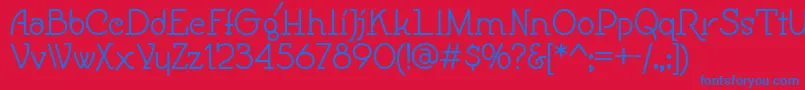 Speedball Font – Blue Fonts on Red Background