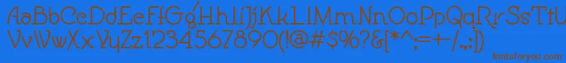 fuente Speedball – Fuentes Marrones Sobre Fondo Azul