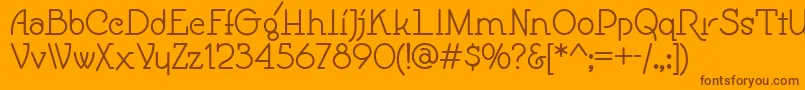 Speedball Font – Brown Fonts on Orange Background