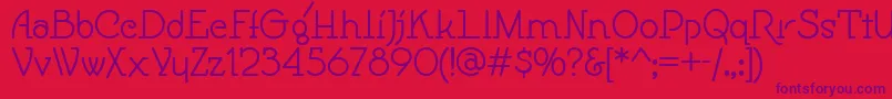 Speedball Font – Purple Fonts on Red Background