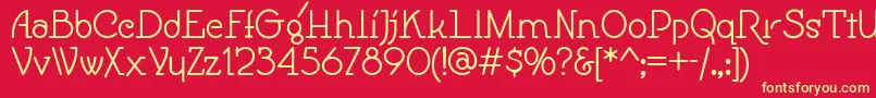 Speedball-Schriftart – Gelbe Schriften auf rotem Hintergrund
