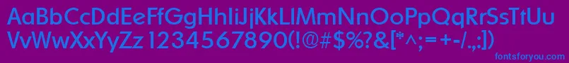 OrnitonsRegular Font – Blue Fonts on Purple Background