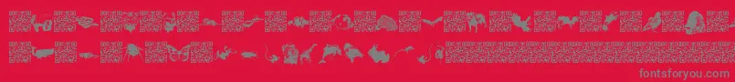Шрифт Worldbeings – серые шрифты на красном фоне