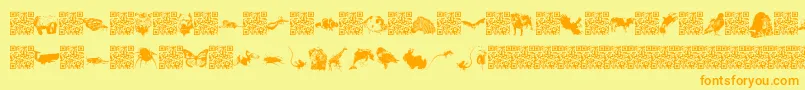 Worldbeings Font – Orange Fonts on Yellow Background