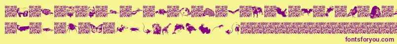 Worldbeings Font – Purple Fonts on Yellow Background