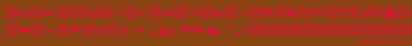 Worldbeings Font – Red Fonts on Brown Background