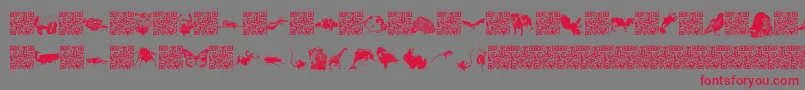 Worldbeings Font – Red Fonts on Gray Background