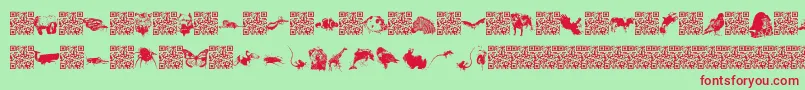 Worldbeings Font – Red Fonts on Green Background