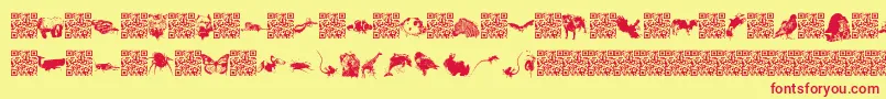 Worldbeings Font – Red Fonts on Yellow Background
