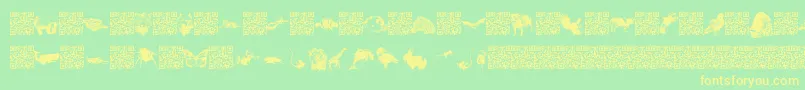 Worldbeings Font – Yellow Fonts on Green Background