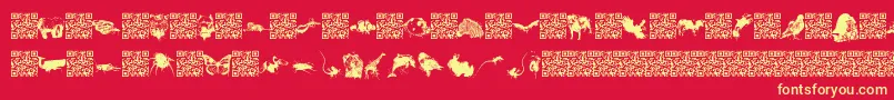 Worldbeings Font – Yellow Fonts on Red Background