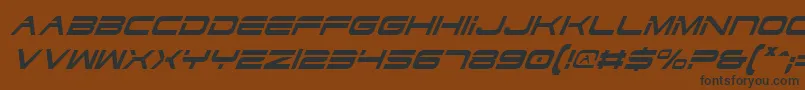 DodgerCondensedItalic Font – Black Fonts on Brown Background