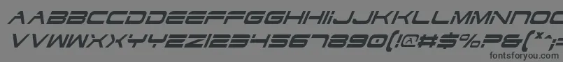 DodgerCondensedItalic Font – Black Fonts on Gray Background