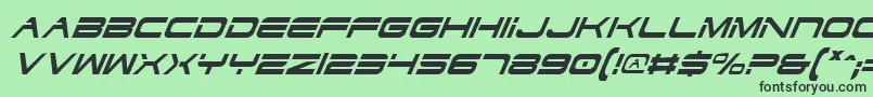 DodgerCondensedItalic Font – Black Fonts on Green Background