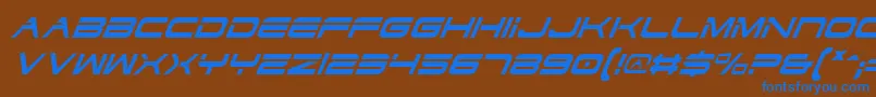 Шрифт DodgerCondensedItalic – синие шрифты на коричневом фоне