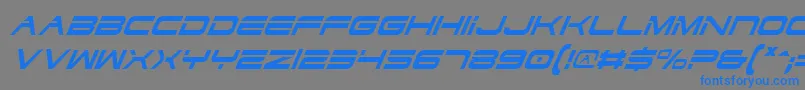 Шрифт DodgerCondensedItalic – синие шрифты на сером фоне