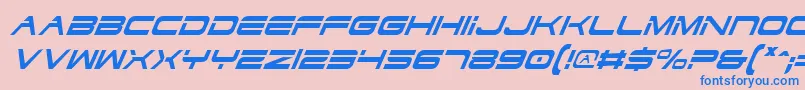 Шрифт DodgerCondensedItalic – синие шрифты на розовом фоне