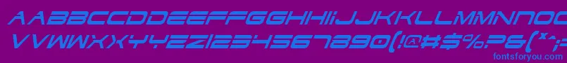 DodgerCondensedItalic Font – Blue Fonts on Purple Background