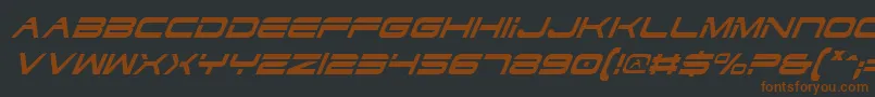 DodgerCondensedItalic Font – Brown Fonts on Black Background