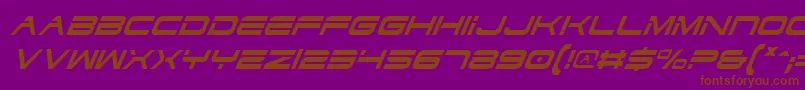 DodgerCondensedItalic Font – Brown Fonts on Purple Background