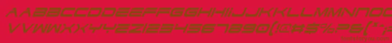 Шрифт DodgerCondensedItalic – коричневые шрифты на красном фоне