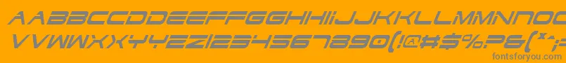 DodgerCondensedItalic Font – Gray Fonts on Orange Background