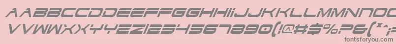 DodgerCondensedItalic-Schriftart – Graue Schriften auf rosa Hintergrund