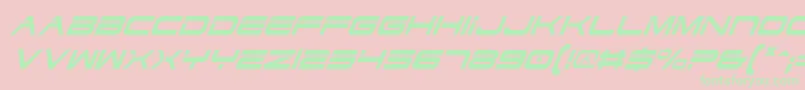 DodgerCondensedItalic Font – Green Fonts on Pink Background