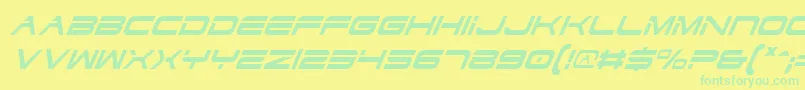Шрифт DodgerCondensedItalic – зелёные шрифты на жёлтом фоне