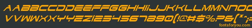 Шрифт DodgerCondensedItalic – оранжевые шрифты на чёрном фоне