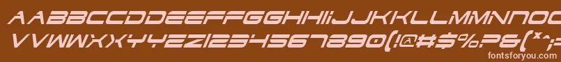 Шрифт DodgerCondensedItalic – розовые шрифты на коричневом фоне