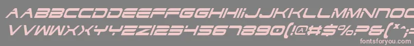 DodgerCondensedItalic-Schriftart – Rosa Schriften auf grauem Hintergrund