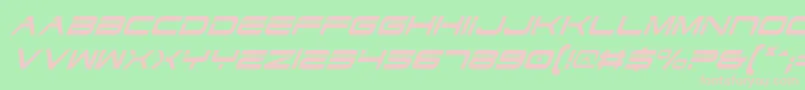 DodgerCondensedItalic-Schriftart – Rosa Schriften auf grünem Hintergrund