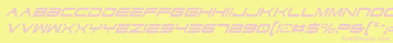 DodgerCondensedItalic Font – Pink Fonts on Yellow Background